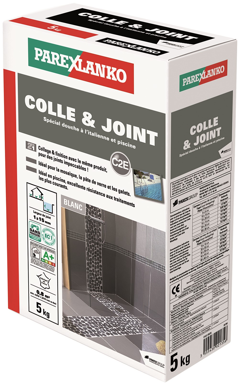 Colle & joint de carrelage douche italienne & piscine - PAREXLANKO